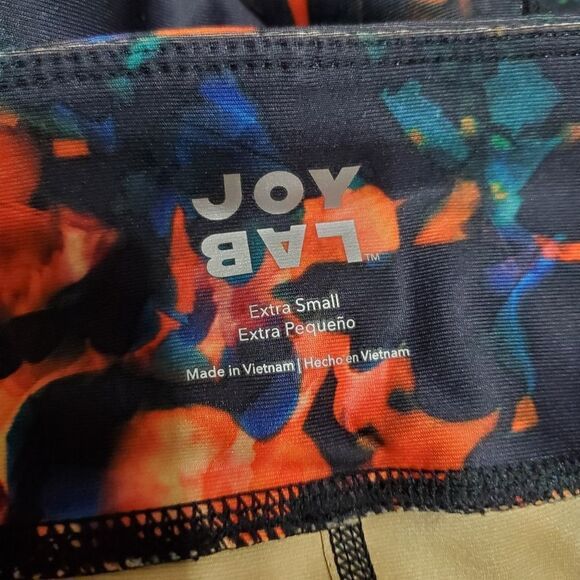 Joy Lab Black & Orange Floral Leggings (XS) - Picture 7 of 7